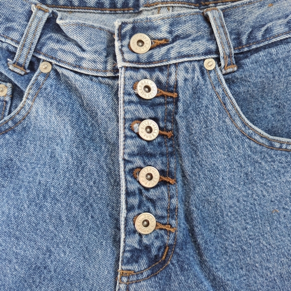 Vintage Button Fly Jean Shorts - Picture 3 of 9